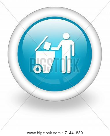 Icon, Button, Pictogram Trash Dumpster
