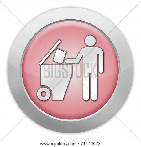 Icon, Button, Pictogram Trash Dumpster