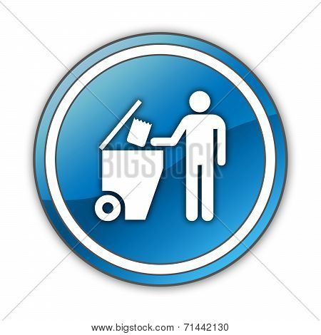 Icon, Button, Pictogram Trash Dumpster