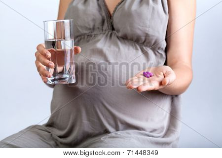 Pregnant Woman Taking Medicines