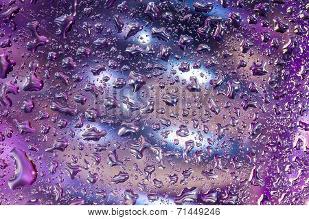 Water Droplet Purple Background