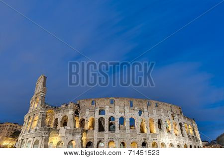 The Colosseum, Or The Coliseum In Rome, Italy
