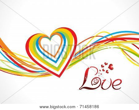 Abstract Colorful Love Wave Background