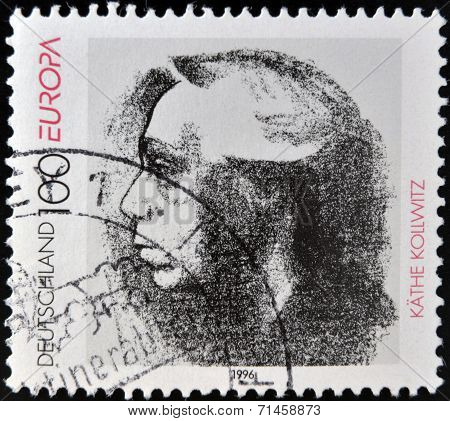GERMANY - CIRCA 1996: A stamp printed in Germany shows Kathe Kollwitz circa 1996
