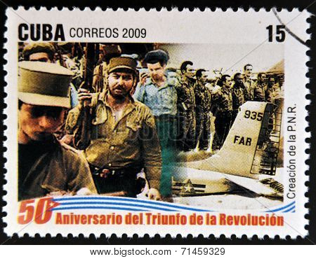 CUBA - CIRCA 2009 stamp printed in cuba dedicated to 50 anniversary of the triumph of the revolution