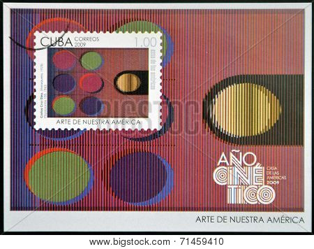 CUBA - CIRCA 2009: A stamp printed in Cuba dedicated to the art of our America