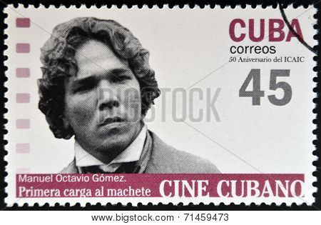 CUBA - CIRCA 2009: A stamp printed in Cuba dedicated to Cuban cinema