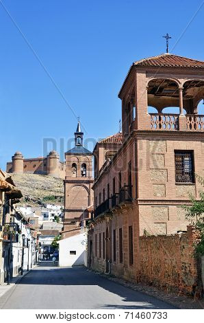 View palace church and castle Calahorra