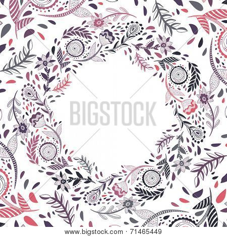 floral border card