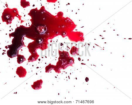 Blood Drip On White