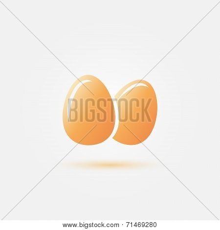 Yellow vector eggs icon
