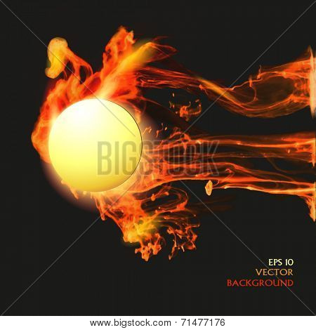 Abstract background with vector fire
