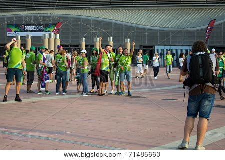 Slovenia Fans Before Match