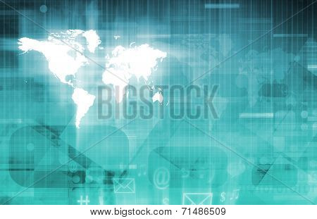 Web Application Database System in Tech Background