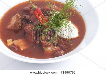 Meat Soup With Red Pepper