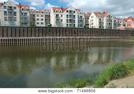 Buildings At Warta River In Poznan, Poland