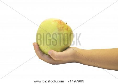 Hand And An Apple