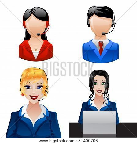 Customer phone operators.