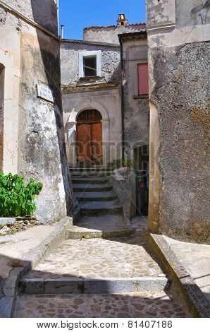 Alleyway. Morano Calabro. Calabria. Italy.