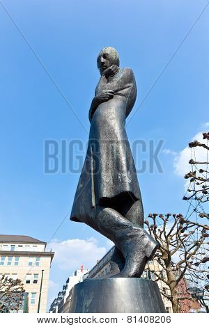 Heinrich Heine Statue In Hamburg