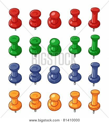 Set of push pins