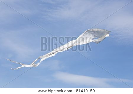 Great White Kite In The Blue Sky