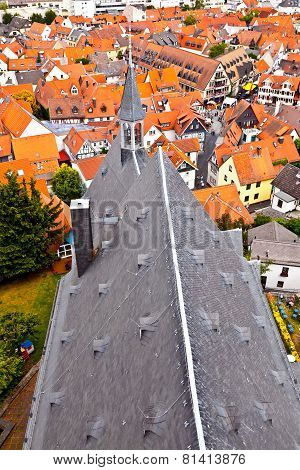 Cityview Of Old Historic Town Of Oberursel, Germany.