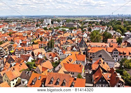 Cityview Of Old Historic Town Of Oberursel, Germany.