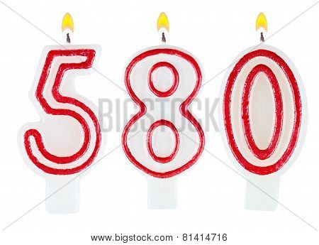 Candles Number Five Hundred Eighty