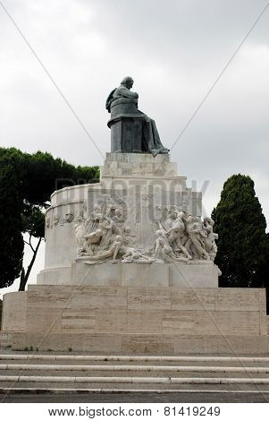 Sculpture Dedicated To Mazzini In The Old City On May 31, 2014