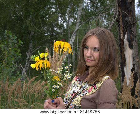 girl and flower