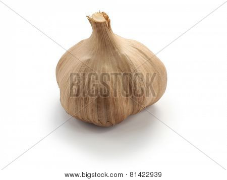 black garlic isolated on white background