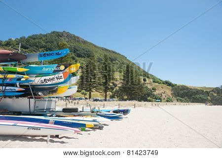 Mount Maunganui Beach Scenes.