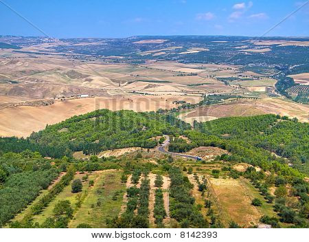 Krajobraz Montescaglioso. Basilicata.