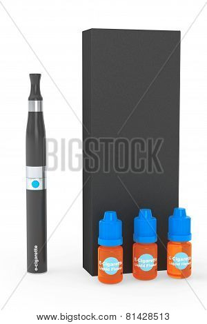 Electronic Cigarette With Flavor Bottles And Box