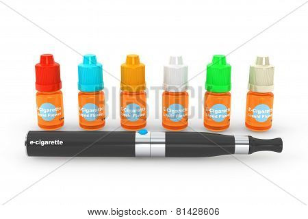 Electronic Cigarette With Flavor Bottles