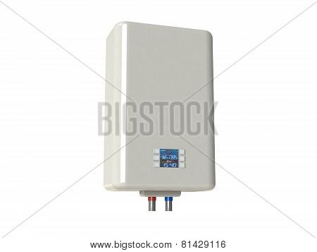 Electric Water Heater Tank; isolated on white