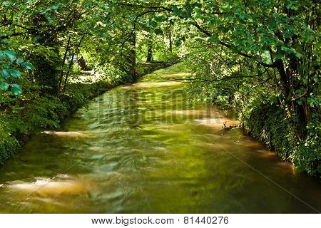 Beautiful River Wuerm In Munich