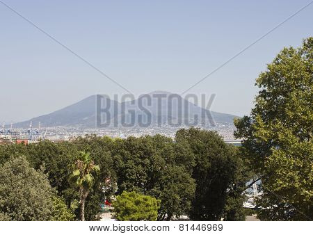 Landscape View Of The Vesuvio