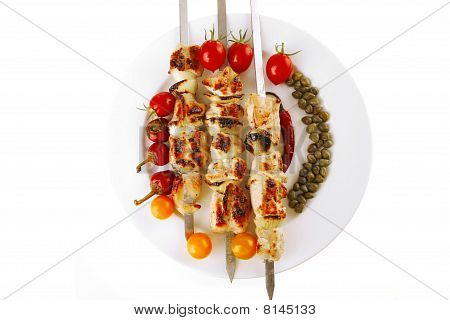 Grillet svinekød Shish Kebab