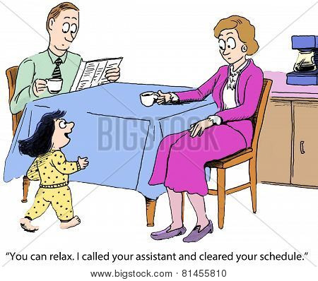 Daughter Wants Playdate with Working Mom