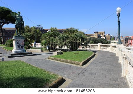 Statue Of Cesario Console On The Marina Garden, Naples