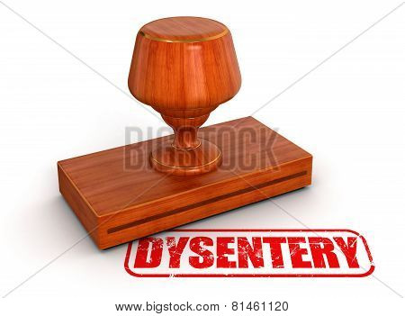 Rubber Stamp dysentery (clipping path included)