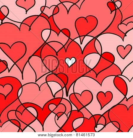 Abstract hearted background