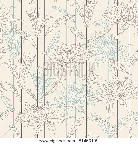 Flowers On A Beige Background