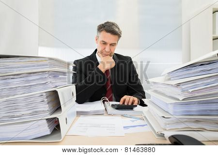 Businessman Working At Office