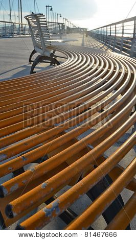 Bench on the boardwalk