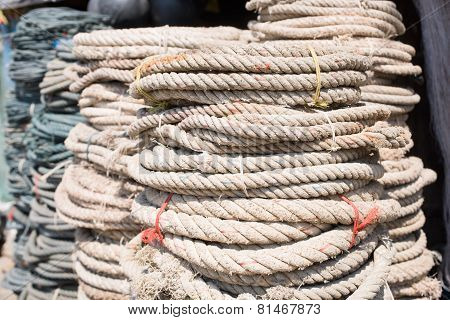 Used Ropes At Ship Chandler