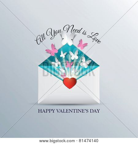 Butterfly Take Off From Inside Open Envelope
