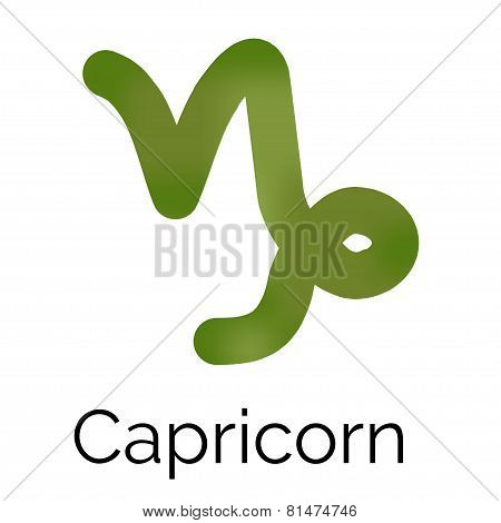 Zodiac Symbol Capricorn, Vector Sign